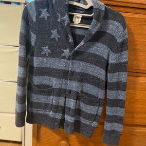 KIDS GAP - BLUE BUTTON DOWN SWEATER